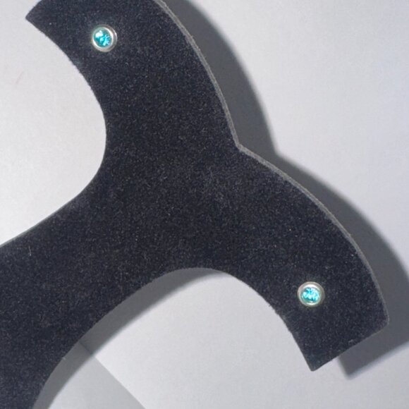 5 Mm Round Aqua Blue Cz And Sterling Post Earrings - Picture 7 of 11